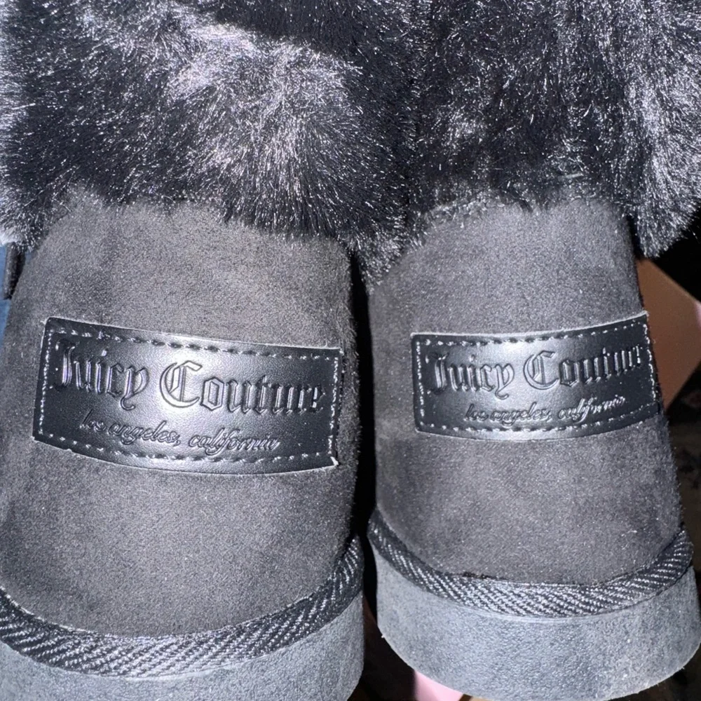 Juicy Couture Black Fur-Trimmed Women's Boots Klaire